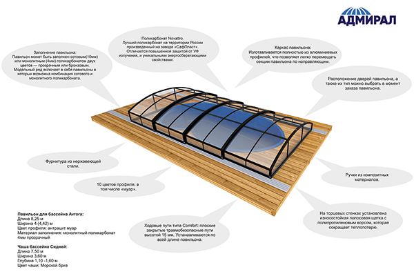 Павильон для бассейна Аврора